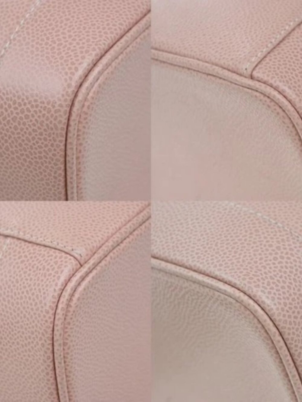 CHANEL CC Logo Cosmetic Vanity Hand Bag Grained Calfskin Leather Pink 674RP132 - Picture 7 of 16